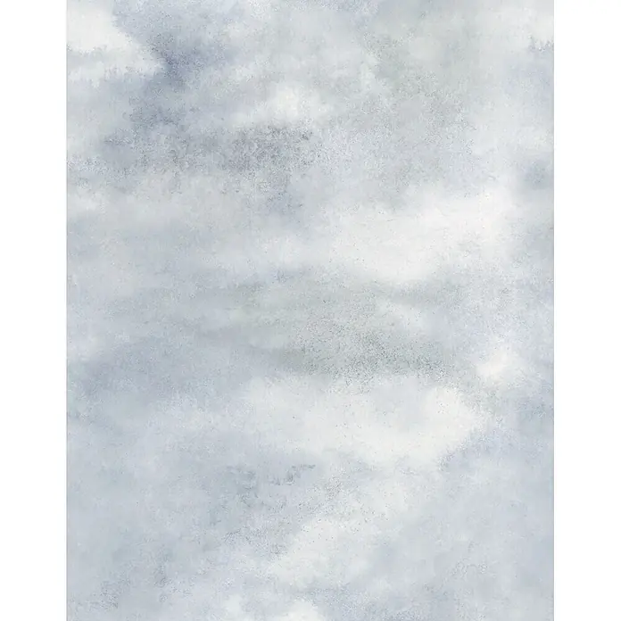 Marburg Smart Art Aspiration Fototapete Wolken I - B x H: 212 x 270 cm, Vlies, Grau - Grau-weiße abstrakte Aquarelltextur, die sanfte Wolken ähnelt.