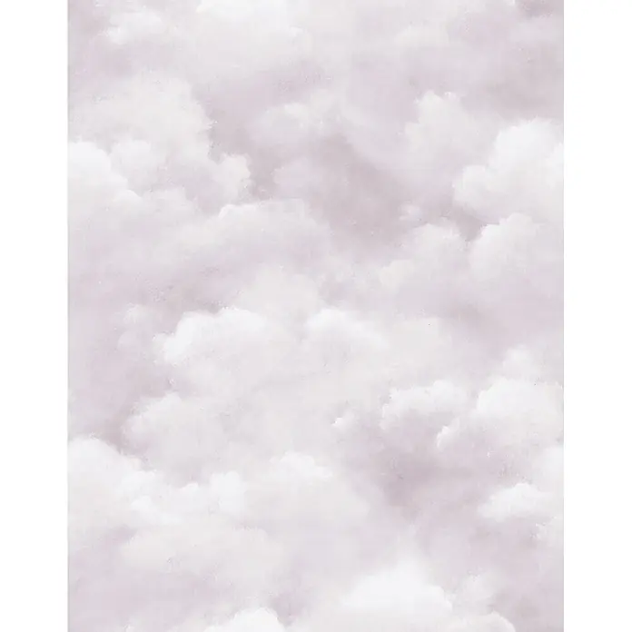Marburg Smart Art Aspiration Fototapete Wolken II - B x H: 212 x 340 cm, Vlies, Greige - Weiches weißes und hell lilagraues Wolkenmuster mit subtiler Textur.
