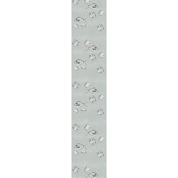 Marburg Smart Art Aspiration Fototapete Illustration I - B x H: 159 mm x 270 cm, Vlies - Wiederholendes Muster verschiedener Graustufen-Fischillustrationen.