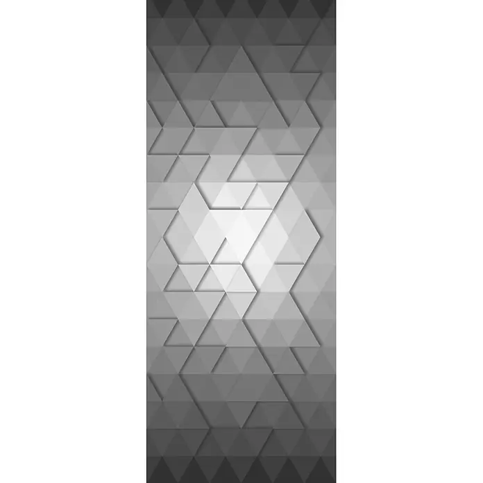 Marburg Smart Art Aspiration Fototapete Grafik III - B x H: 106 x 270 cm, Vlies - Monochromes, dreieckiges Geometriemuster mit Farbverlauf und Schatteneffekten.