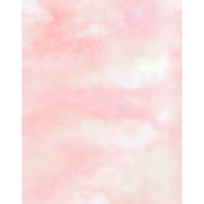 Marburg Smart Art Aspiration Fototapete Wolken I - B x H: 212 x 270 cm, Vlies, Rosa - Sanfte rosa Aquarelltextur mit zarten weißen Schattierungen, die einen verträumten, abstrakten Hintergrund bildet.