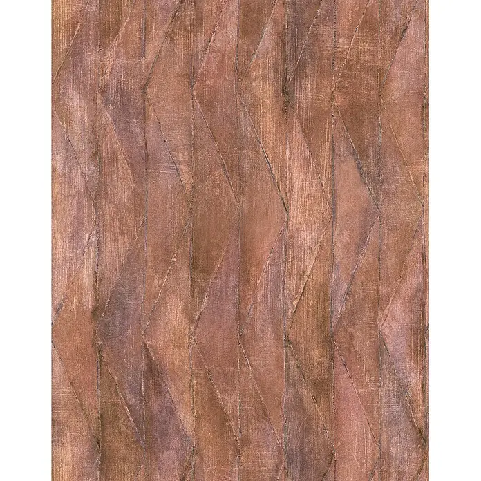 Marburg Smart Art Aspiration Fototapete Struktur - B x H: 212 x 340 cm, Vlies, Braun - Abgenutzte rötlich-braune Oberfläche mit geometrischem Zickzackmuster, ideal für rustikale Wand- oder Bodenverkleidung.