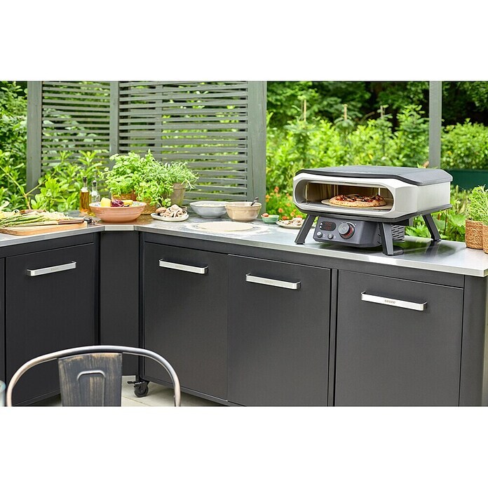 Cozze Outdoorküchen-Modul Eckelement (Schwarz/Silber, B x T x H: 70,5 x 60 x 90 cm) | BAUHAUS