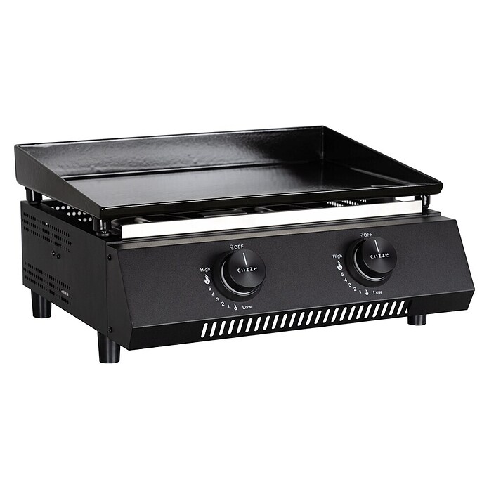 Cozze Plancha-Grill G 400 (Grillfläche (B x T): 48 x 35 cm, Anzahl Brenner: 2 Stk., Schwarz) | BAUHAUS