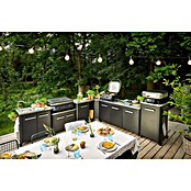 Cozze Outdoorküchen-Modul Eckelement (Schwarz/Silber, B x T x H: 70,5 x 60 x 90 cm) | BAUHAUS