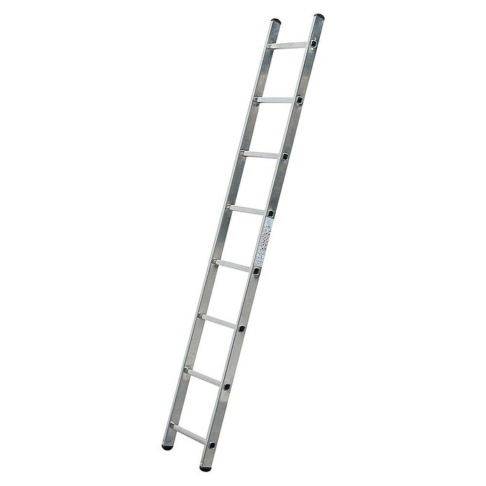 Krause Corda Sprossen-Anlegeleiter (Arbeitshöhe: 3,2 m, Anzahl Tritte: 8 Sprossen, Aluminium)