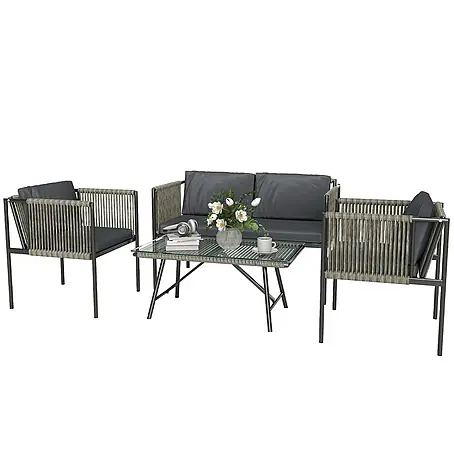 Outsunny  Loungemöbel-Set