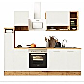 Respekta Composición de cocina (Ancho: 250 cm, Con dispositivos eléctricos, Blanco)