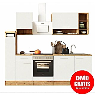 Respekta Composición de cocina Hilde (Ancho: 250 cm, Blanco, Con electrodomésticos)