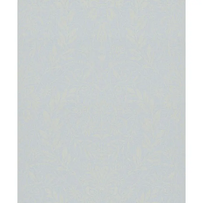 Marburg Vliestapete Novamur Oriana Floral I - Grau-Blau, Floral, 10,05 x 0,53 m - Hellblaue Tapete mit dezentem, hellem Blumen- und Blättermuster.