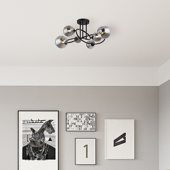 Globo Stropna svjetiljka Riha  (3,5 W, Crna, G9) | BAUHAUS