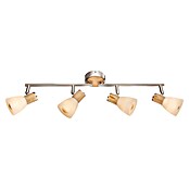 Globo Deckenstrahler Gylfi (4 x 40 W, Nickel matt, L x B x H: 60 x 9 x 15,5 cm)