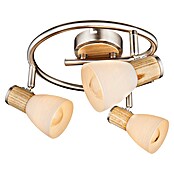 Globo Deckenstrahler Gylfi (3 x 40 W, Nickel matt, Ø x H: 25 x 15,5 cm)