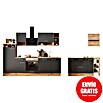 Respekta Cocina de isla Hilde (Ancho: 280 cm, Gris, Con electrodomésticos) | BAUHAUS