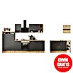 Respekta Cocina de isla Hilde (Ancho: 310 cm, Gris, Con electrodomésticos) | BAUHAUS