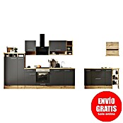 Respekta Cocina de isla Hilde (Ancho: 310 cm, Gris, Con electrodomésticos) | BAUHAUS
