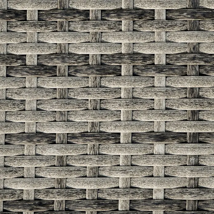 Outsunny Gartenliege - Grau, Metall - Nahaufnahme einer grauen und dunkelgrauen gewebten Kunststoffrattan-Textur.