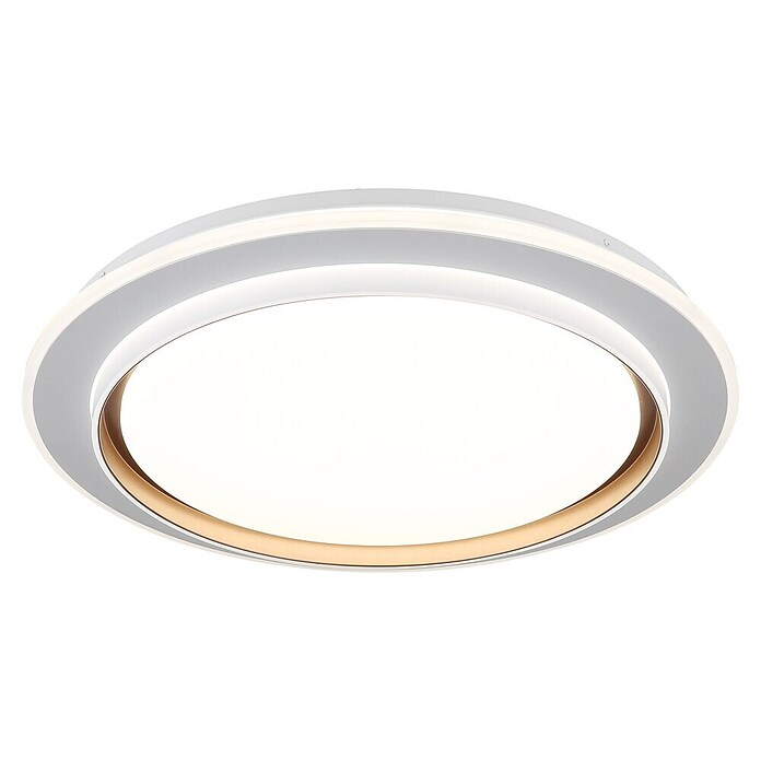 Globo Okrugla stropna LED svjetiljka Janice  (48 W, Ø x V: 490 x 70 mm, Bijela, Bijela, Topla bijela) | BAUHAUS