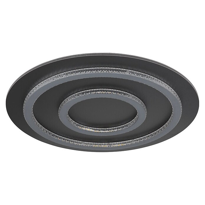 Globo LED stropna svjetiljka Jayden  (60 W, Crna, Svijetlo siva, Topla bijela, Ø x V: 550 x 60 mm) | BAUHAUS