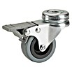 Stabilit Apparate-Lenkrolle (Durchmesser Rollen: 50 mm, Traglast: 45 kg, Material Rad: Gummi, Mit Rückenloch und Feststeller, Gleitlager)