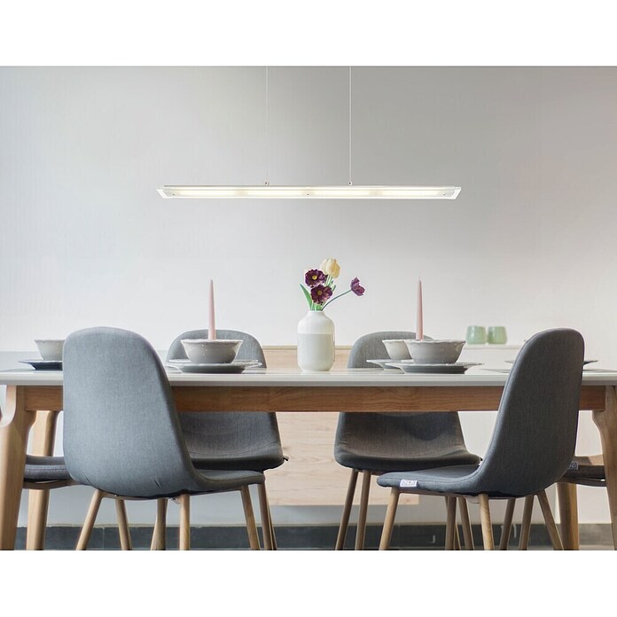 Globo LED viseća svjetiljka Novak  (20 W, Siva, Hladna bijela, D x Š x V: 880 x 90 x 1.500 mm) | BAUHAUS
