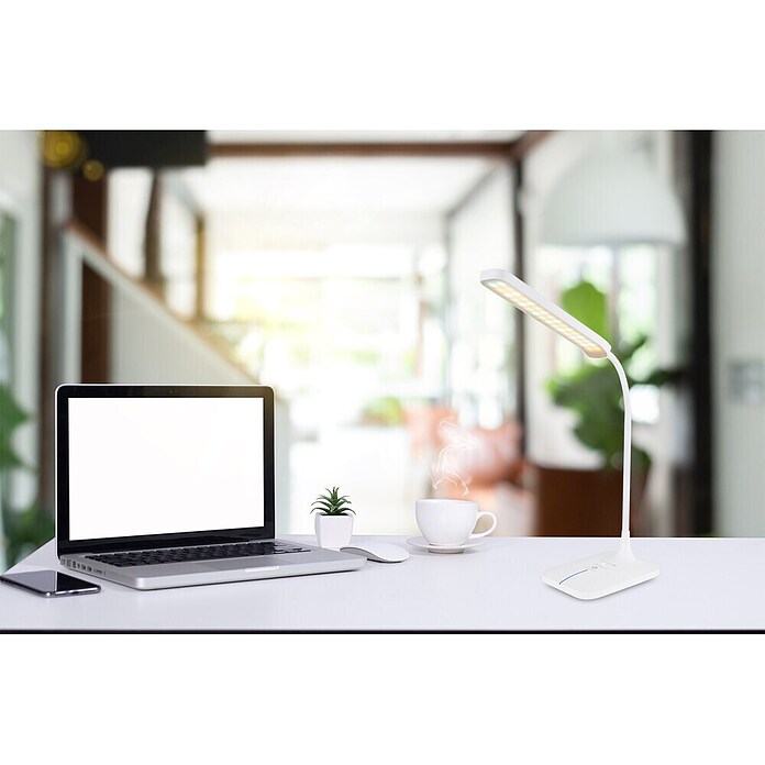 Globo Lámpara de sobremesa LED Ursino (9 W, L x An x Al: 58,7 x 20 x 107 cm, Blanco, Blanco frío) | BAUHAUS
