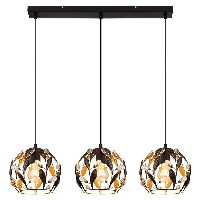 Globo Visilica Mika  (40 W, D x Š x V: 740 x 200 x 1.500 mm, E27, Crno-zlatna) | BAUHAUS