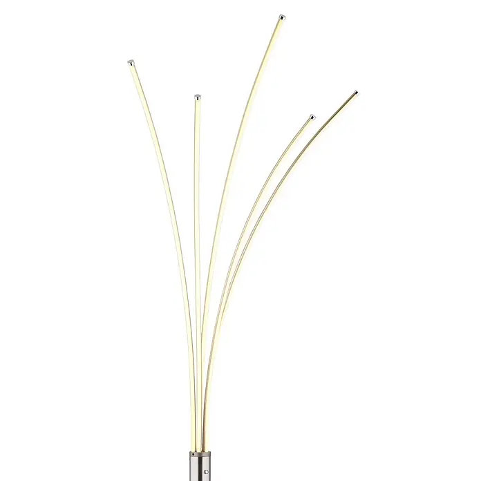 Globo LED-Deckenfluter Bizzy - 36 W, Höhe: 1.870 mm - Moderne Stehlampe mit mehreren dünnen, leuchtenden, flexiblen Stielen aus einem Metallsockel.