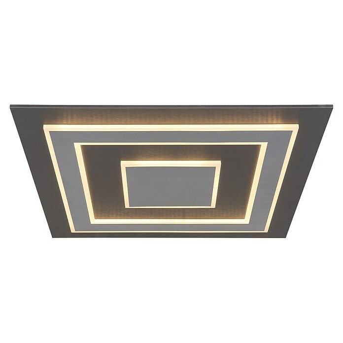 Globo LED stropna svjetiljka Jayden  (50 W, D x Š x V: 600 x 600 x 46 mm, Antracit, Svijetlo siva, Topla bijela) | BAUHAUS