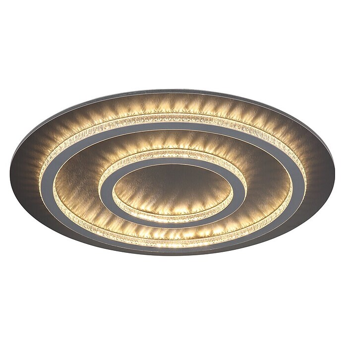 Globo LED stropna svjetiljka Jayden  (60 W, Crna, Svijetlo siva, Topla bijela, Ø x V: 550 x 60 mm) | BAUHAUS