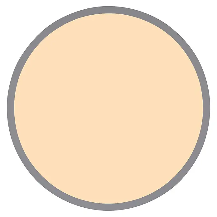 Globo LED-Panel rund Doro - 24 W, Ø x H: 45 x 8,5 cm - Hellorangefarbener Kreis mit grauem Rand.