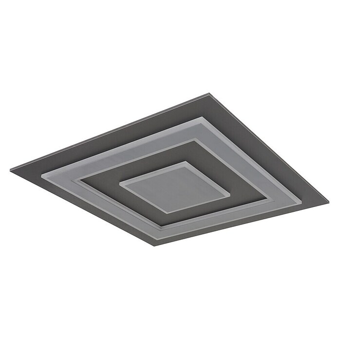 Globo LED stropna svjetiljka Jayden  (50 W, D x Š x V: 600 x 600 x 46 mm, Antracit, Svijetlo siva, Topla bijela) | BAUHAUS