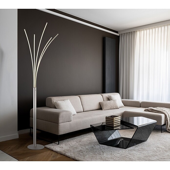 Globo LED stajaća svjetiljka Bizzy  (36 W, Visina: 1.870 mm, Srebrna) | BAUHAUS