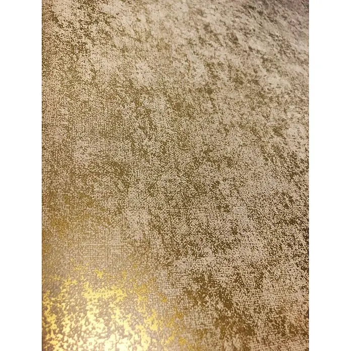 Marburg La Veneziana II Vliestapete - Gold, Uni, 10,05 x 0,53 m - Texturierte goldene Metalloberfläche mit abgenutztem, abstraktem Muster.