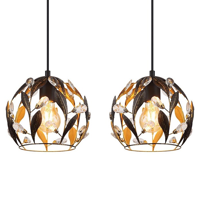 Globo Visilica Mika  (40 W, D x Š x V: 740 x 200 x 1.500 mm, E27, Crno-zlatna) | BAUHAUS
