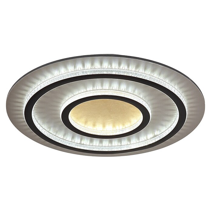 Globo Okrugla stropna LED svjetiljka Jayden  (60 W, Crna, Zlatna, Topla bijela, Ø x V: 550 x 60 mm) | BAUHAUS