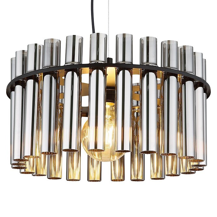 Globo Okrugla viseća svjetiljka Gorley  (60 W, Ø x V: 38 x 120 cm, Crna, E27) | BAUHAUS