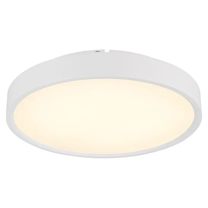 Globo LED-Deckenleuchte Jess - 57 W, Ø x H: 390 x 77 mm - Weißes rundes LED-Deckenlicht mit warmweißer Beleuchtung.