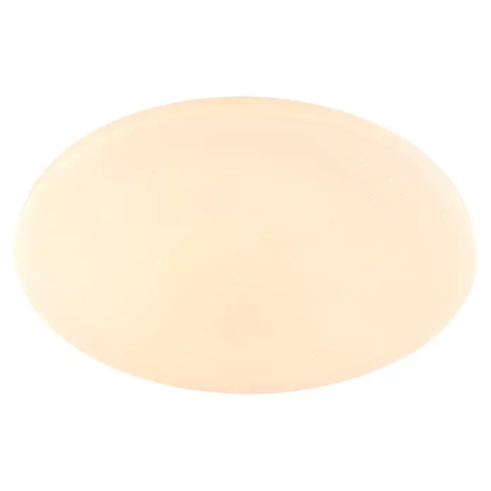 Globo LED-Deckenleuchte rund Sajama - Ø x H: 54 cm x 76 mm, 30 W - Ovalleuchte mit cremefarbener, diffuser Oberfläche und kleinen funkelnden Lichtern.