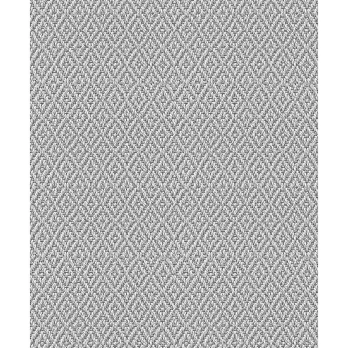 Marburg Flora Vliestapete Grafik III - Grau, Grafisch, 10,05 x 0,53 m - Hellgrauer Webstoff mit Fischgrätmuster.