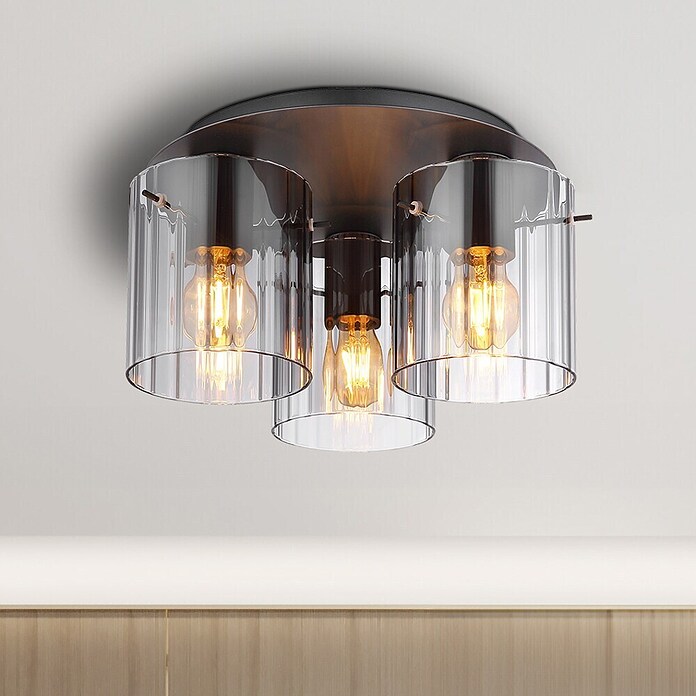 Globo Stropna svjetiljka Tulivar  (40 W, Siva, E27) | BAUHAUS