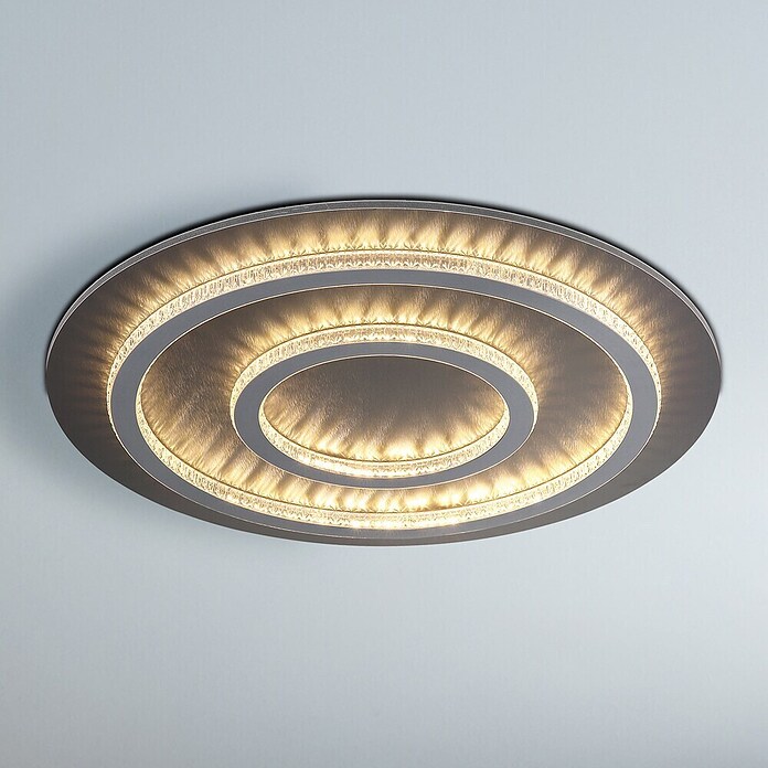 Globo LED stropna svjetiljka Jayden  (60 W, Crna, Svijetlo siva, Topla bijela, Ø x V: 550 x 60 mm) | BAUHAUS