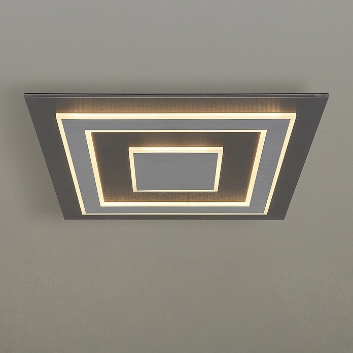 Globo LED stropna svjetiljka Jayden  (50 W, D x Š x V: 600 x 600 x 46 mm, Antracit, Svijetlo siva, Topla bijela) | BAUHAUS