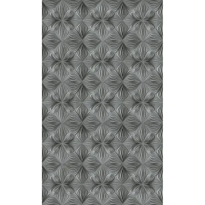 Marburg Smart Art Aspiration Fototapete Grafisch - B x H: 159 mm x 270 cm, Vlies, Grau - Nahtloses, graues Prägemuster mit verschlungenen, geschwungenen Linien, die abstrakte Blumenmotive bilden.