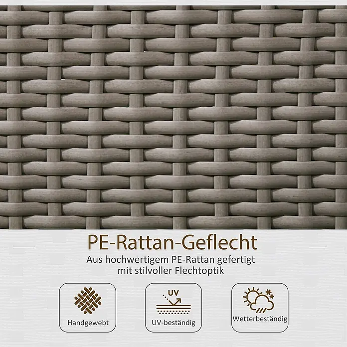 Outsunny Hochbeet -  - PE-Rattan-Geflecht, handgewebt, UV- und wetterbeständig.