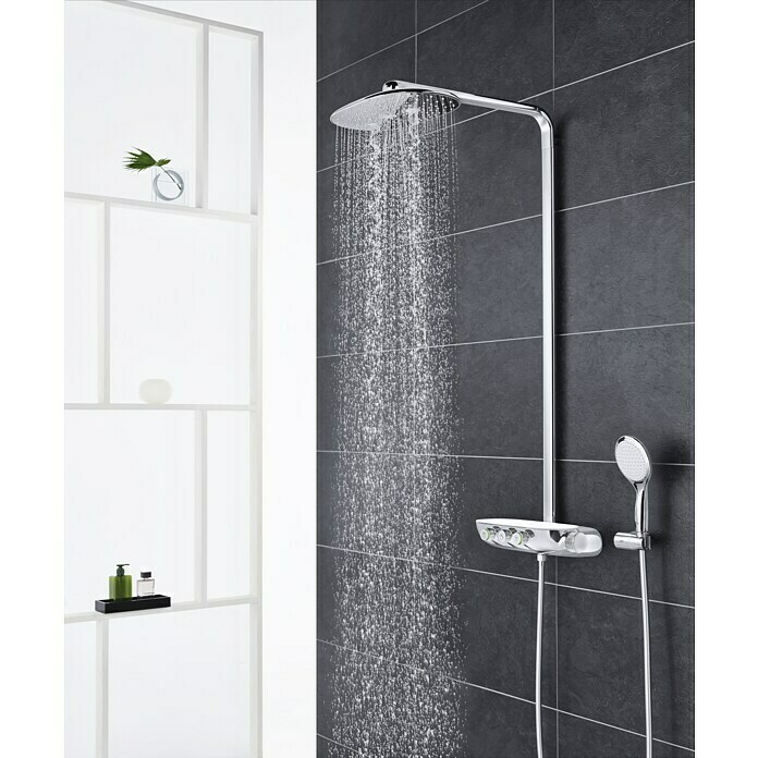 Grohe Duschsystem Rainshower SmartControl 360Mit Thermostatarmatur, Lochabstand: 100,6 cm, Anzahl Strahlarten: 3 Stk., Chrom Unknown