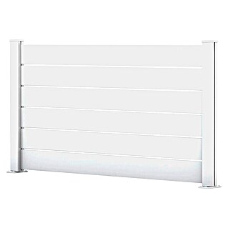 Dioco Smartwall Valla Persiana (L x Al: 177 x 100 cm, Blanco, Aluminio)