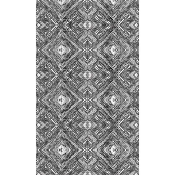 Marburg Smart Art Aspiration Fototapete Grafik VII - B x H: 159 mm x 270 cm, Vlies, Grau-Lila - Grauer Holzboden mit wiederholendem geometrischem Rauten- und Chevron-Muster.