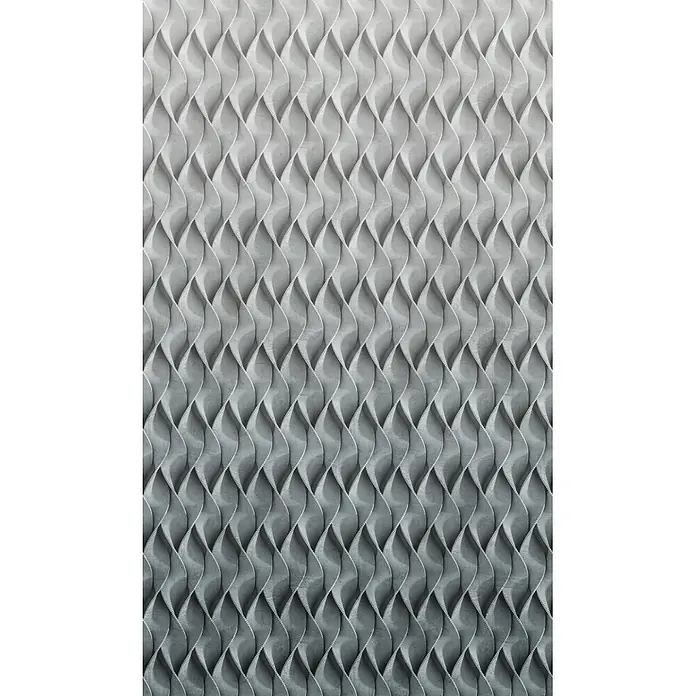 Marburg Smart Art Aspiration Fototapete Grafik V - B x H: 159 mm x 270 cm, Vlies, Grau - Graue, gewellte Faltentextur mit dreidimensionalem Effekt.