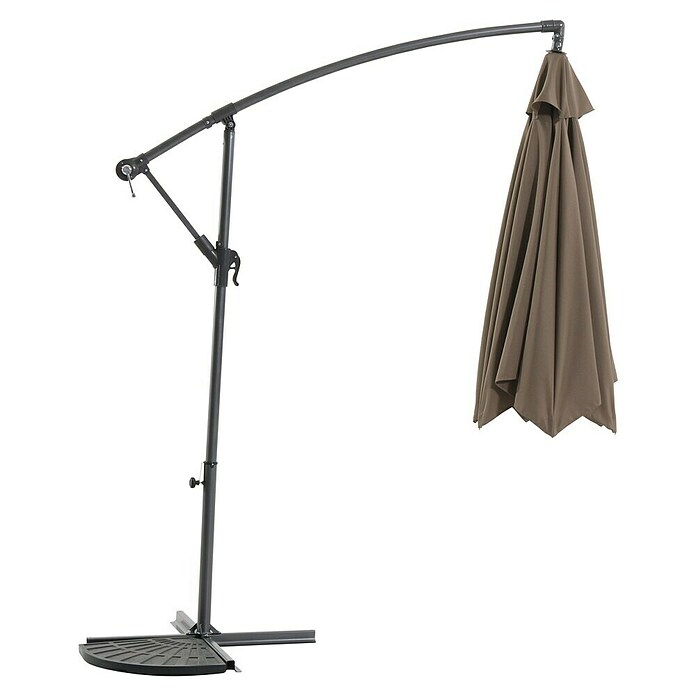 Sunfun Ampelschirm Toscana II (Taupe, Durchmesser: 300 cm)